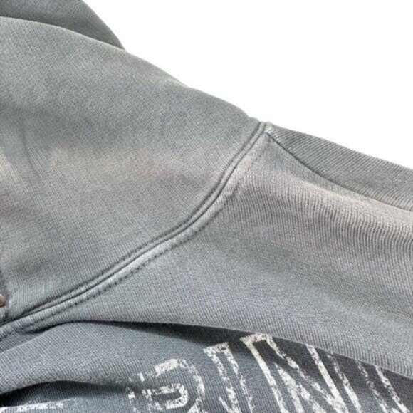 Anine Bing Rowe Eagle Ash Gray Oversized Pullover Hoodie Sweatshirt Size XS - Picture 10 of 13